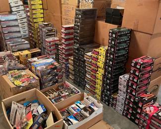 Driver Autographs, NASCAR, AutoArt, GMP, Racing Champions, Owners Elite, AMT, Action, Team Caliber, and More!  Most are unopened and still in the original packaging.  Also includes a great selection of collectible race jackets, shirts, hats, neon clocks, and more!