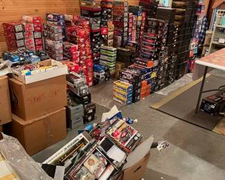 Driver Autographs, NASCAR, AutoArt, GMP, Racing Champions, Owners Elite, AMT, Action, Team Caliber, and More!  Most are unopened and still in the original packaging.  Also includes a great selection of collectible race jackets, shirts, hats, neon clocks, and more!