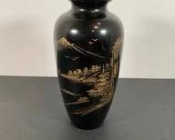 Japanese Black Lacquer vase