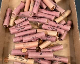 Penny rolls - unsorted/some uncirculated