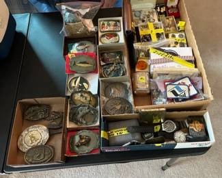 Vintage buckles. Patches, advertising. Watches.  