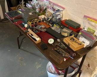 Numerous vintage machinist tools; Starrett, Brown & Sharpe, etc.  