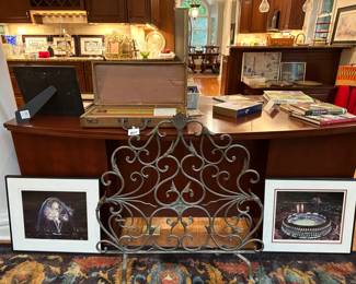 Fireplace Screen, St. Louis Arch on the 4th and Busch Stadium framed photographs
