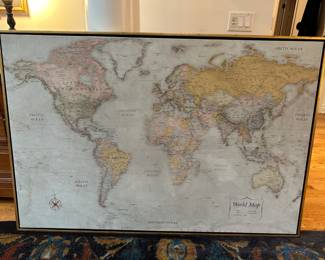 Frontgate Magnetic World Map 50"W x 33 1/2"H