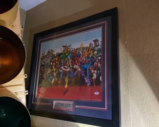 autographed Stan Lee Marvel Universe poster