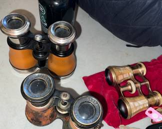 Opera glasses were acquired by family, but lots more binoculars available...