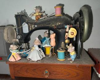 Enesco Sewing Machine collage