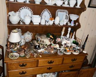 LOTS of Antique Milk Glass !!
