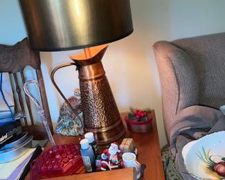 Copper pitcher Lamp