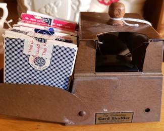 1950's metal Ely Culbertson card shuffler