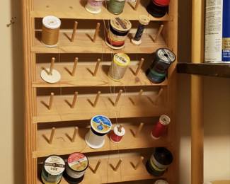 Wooden spool holder