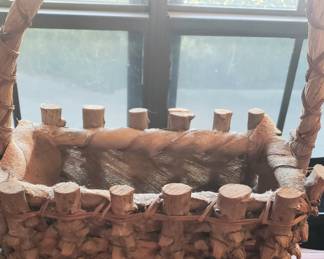 Handmade wooden basket