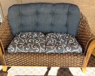 Rattan Loveseat and 2 Chairs