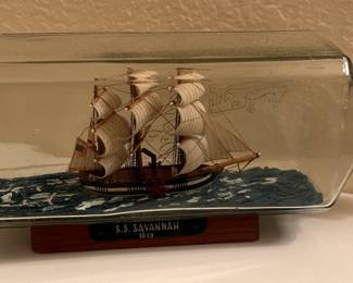 Small Ship in a Bottle S.S. Savannah