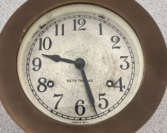Seth Thomas Corsair E537-000 Brass Ship Clock