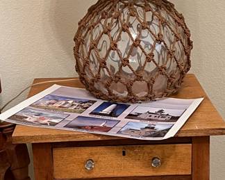 Coastal Lamp, Vintage End Table