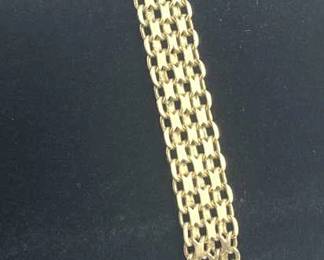 Vintage 14K Yellow Gold Mesh Link Bracelet