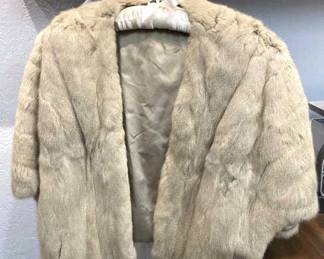 Vintage Blonde Mink Fur Shawl Stole