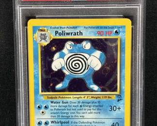 2000 Pokemon Poliwrath Holo Base II PSA 7 NM