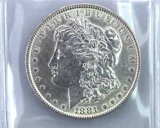 1881 Morgan Silver Dollar, U.S. $1 Coin