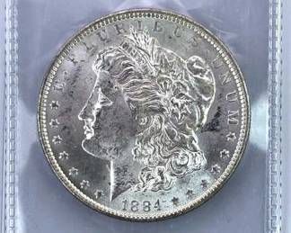 1884-O Morgan Silver Dollar, U.S. $1 Coin