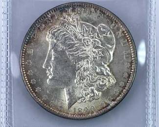 1890 Morgan Silver Dollar Great Luster & Rim
