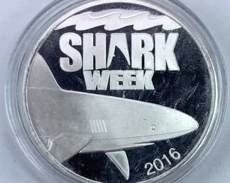 1oz 999 Silver Shark Week Round