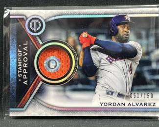 Yordan Alvarez #/150 Relic, Topps Stamp of Approva