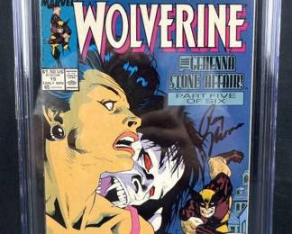 1989 Marvel Wolverine #15 Signed Roy Thomas CGC