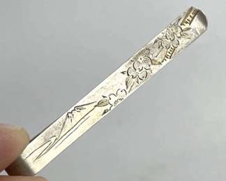 950 Silver Mt. Fuji Engraved Money Clip