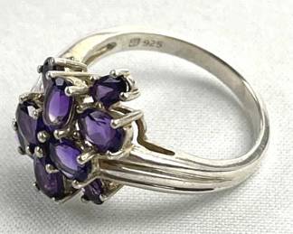 925 Silver Amethyst Cocktail Ring
