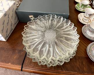 Beautiful vintage crystal serving ware.