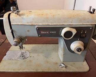 Vintage Sears Kenmore with cabinet/table.