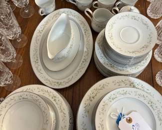 248 Fine China flanked by Gorham Crystal