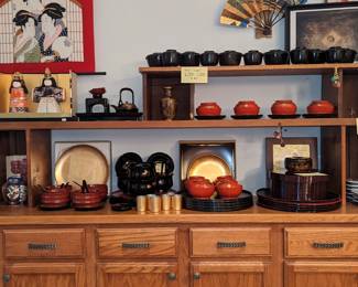 The locker, tea cups and saucers have sold. The rest is still available as for now