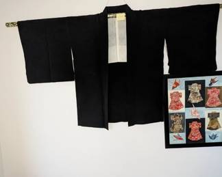 A beautiful vintage silk man's jacket Japanese