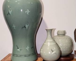 A collection of Celadon museum reproductions.