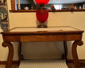 Sculpted mission style table 