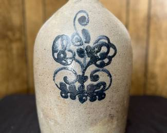 Blue and Gray jug with swirling 