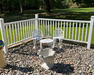 Cast Garden Set, Gazing Balls and More! 