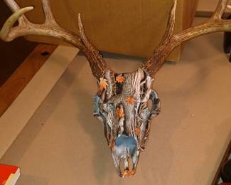 Deer taxidermy & Native American decor