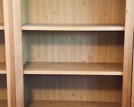 Broyhill Fontana Wood Bookcases. Top Condition. H84" x W32" x D12". 3 Available