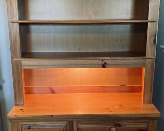 Broyhill Fontana Lighted Desk with Bookcase Top.