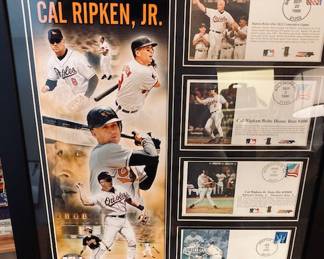 Cal Ripken Jr. Milestones Commemorative Art and First Day Covers.