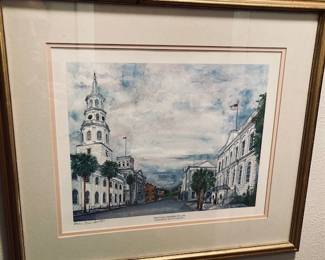 "Four Corners of Law - Charleston SC" Framed Wall-Art.