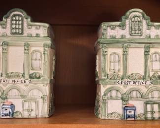 Victorian Style Post Office Collectable Cookie Jars.