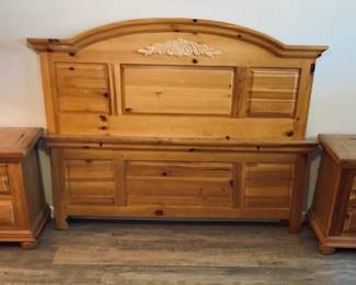 Broyhill Fontana Bedroom Set. Headboard, Foot Board and Two Night Tables.