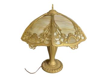 Antique Slag Glass Lamp (as seen)