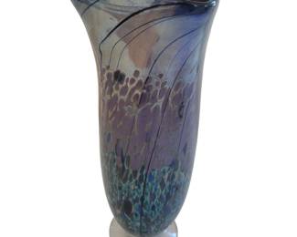 MN Artist Jim Bush Signed Glass Vase 1993