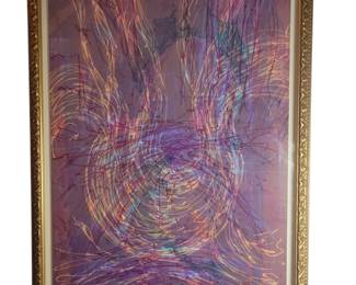 Purple Abstract Signed Numbered Print Heather C?